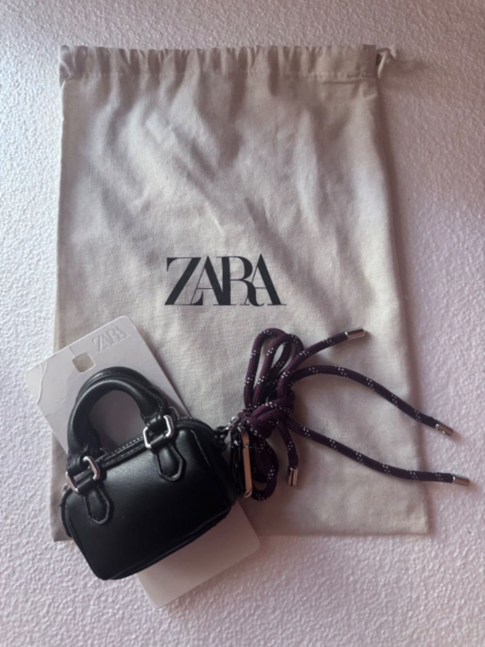 ZARA CITY CHARM MINI BAG NWT - Black